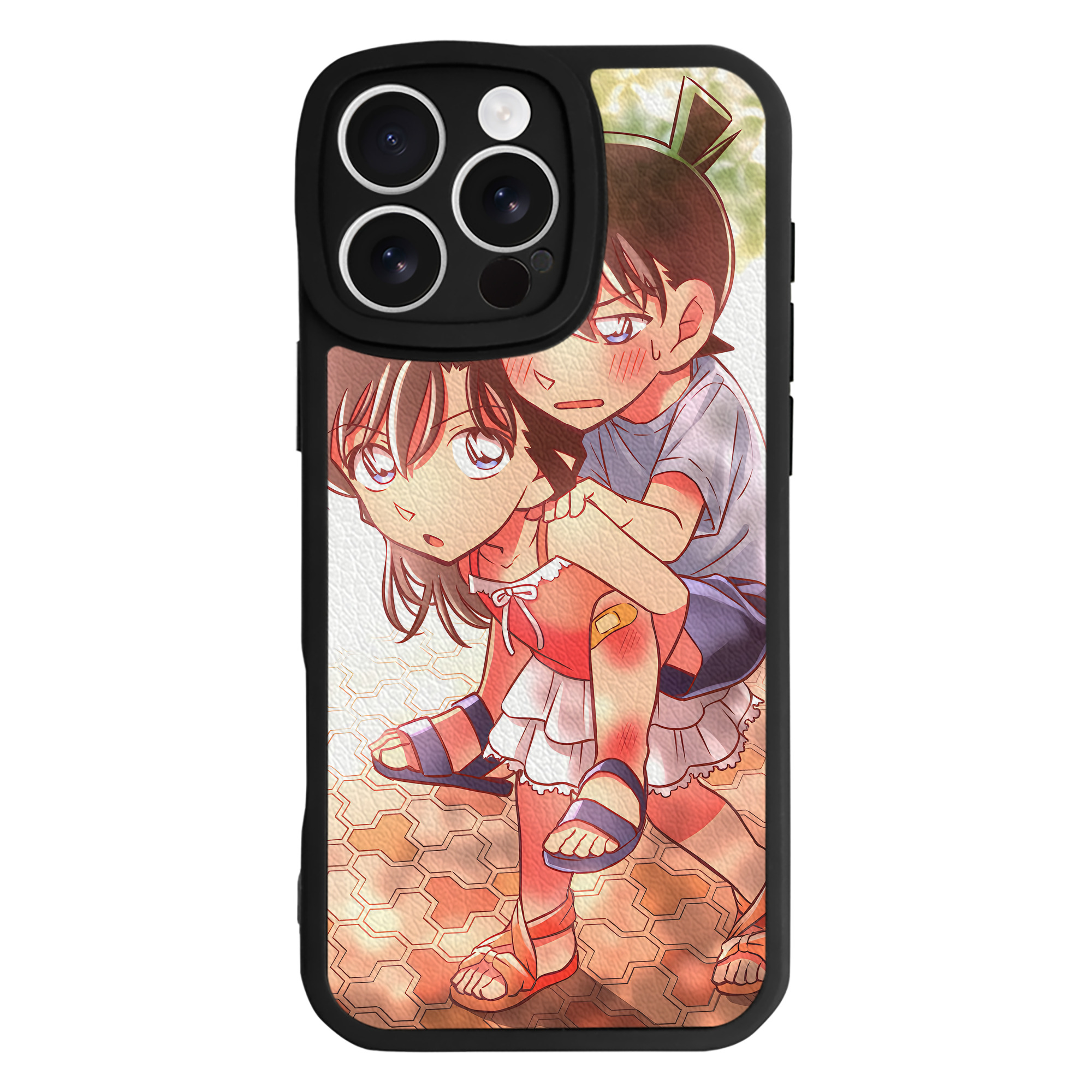 （画像用） 名探偵コナン Detective Conan 【iPhone 16シリーズ対応】シリコンスマホケース（レザー調） 材質：シリコン